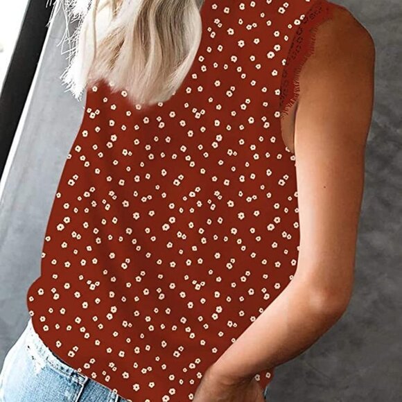 Harhay V-Neck Lace Trim Tank Top - Picture 4 of 9